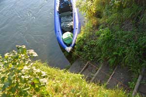 Лесенка уходит под воду 
