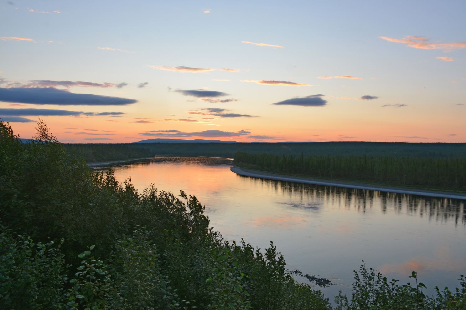 Закат на Курейке