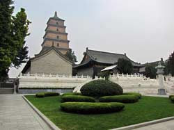 Wild Geese pagoda - a truly elegant sample of ancient architecture. Better reading in <a href=https://en.wikipedia.org/wiki/Giant_Wild_Goose_Pagoda>Wiki</a>